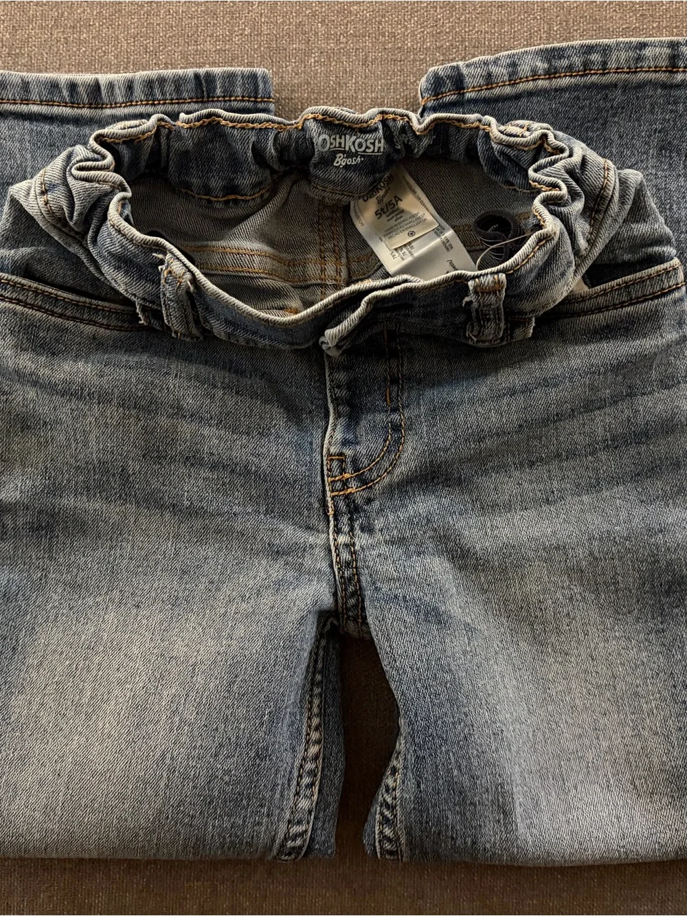 OshKosh B'gosh Faded Blue Kids Jeans with Elastic Waist